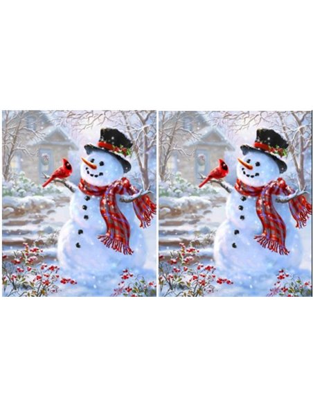 PAPEL ARROZ MUÑECO DE NIEVE 1