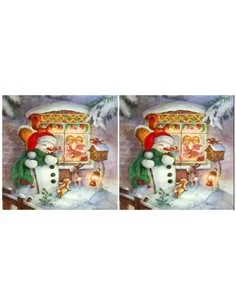PAPEL ARROZ MUÑECO DE NIEVE 6