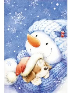 PAPEL DE ARROZ MUÑECO DE NIEVE 3