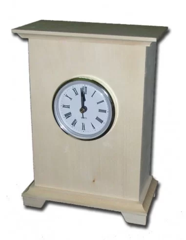 RELOJ DE MADERA CON FORMA DE CAJA DE DISEÑO ANTIGUO