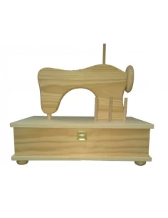 Costurero Con Divisiones En Madera De Pino Natural