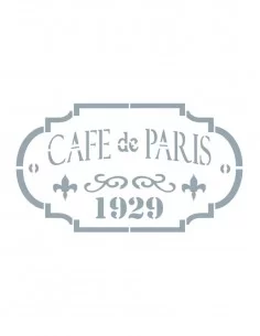 Stencil Sello Cafe De Paris