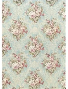 Papel De Arroz Fondo Floreado