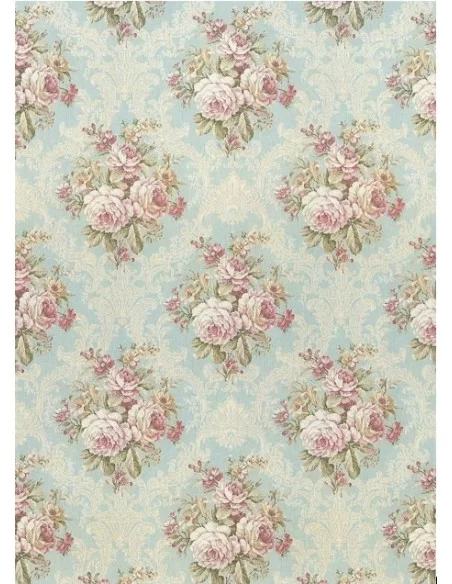 Papel De Arroz Fondo Floreado