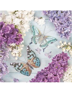 LILAC COLLAGE WITH BUTTERFLIES