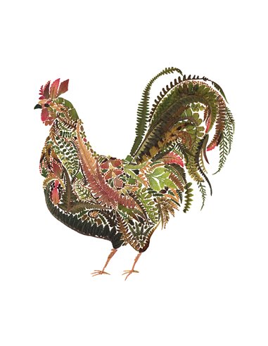 GREEN ROOSTER NAPKIN