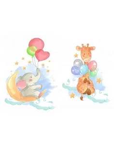 PAPEL DE ARROZ ELEFANTE Y JIRAFA