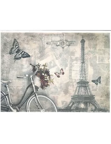 Papel de Arroz Post Card Bicycle