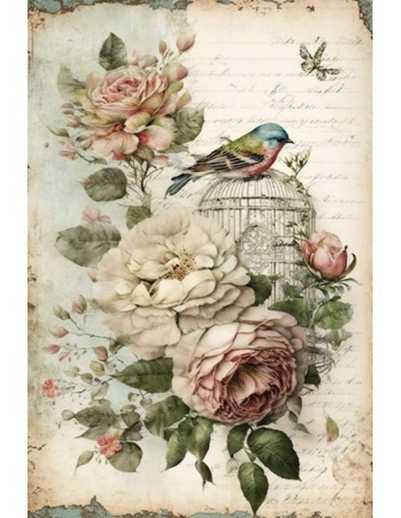 Papel de Arroz Floreado