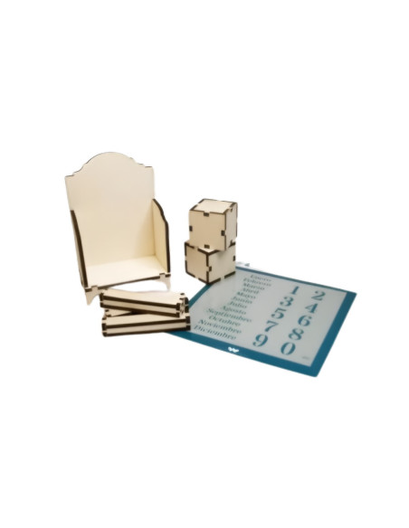 Kit Calendario Perpetuo en Madera