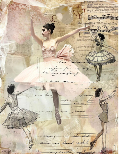 Papel de Arroz "Sueños de Ballet"