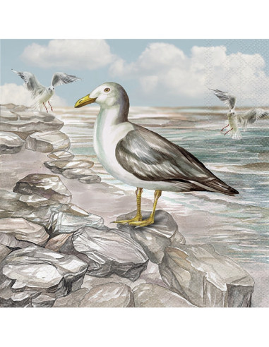 Servilletas Decoupage Seagull on the Shore