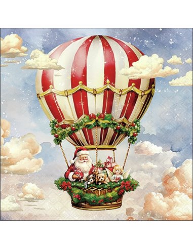 Servilletas Decoupage Santas Air Balloon