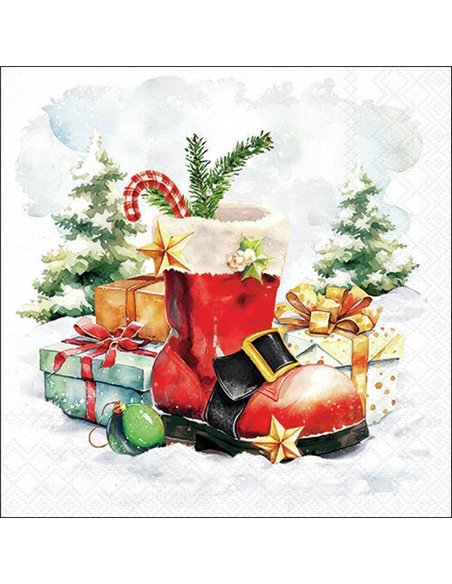 Servilletas Decoupage Santas Boot