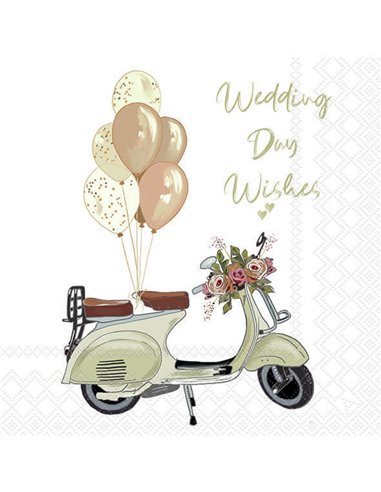 Servilletas Decoupage Wedding Day Wishes