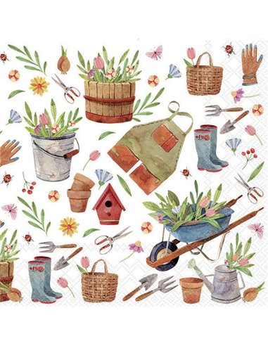 Servilletas Decoupage Happy Gardening