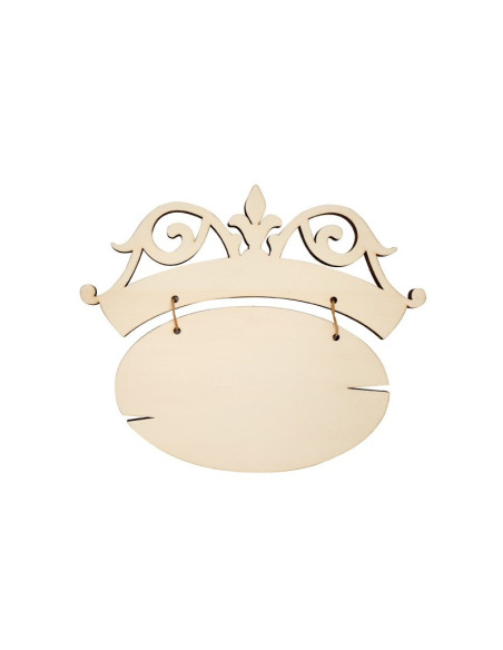 Tablilla de Madera Cartel Vintage Ovalado