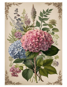 Papel de Arroz Hortensias en Flor