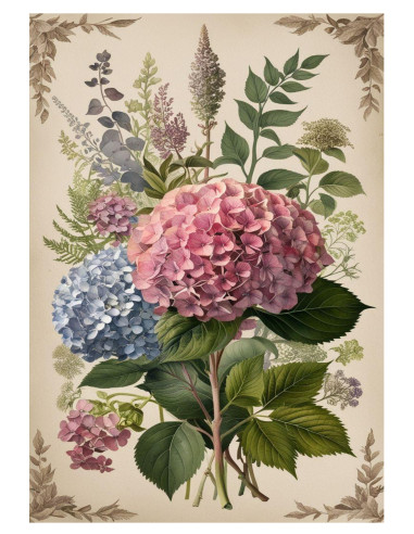 Papel de Arroz Hortensias en Flor