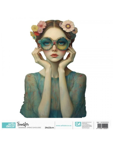 Transfer Chica con Gafas de Primavera
