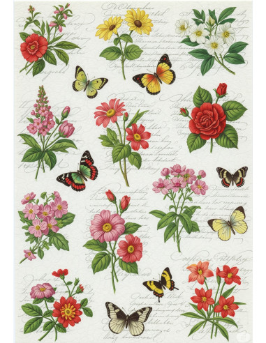 Papel de Arroz El Jardín de las Mariposas