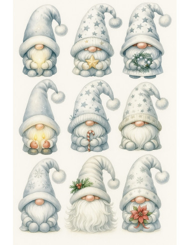 Papel de Arroz Gnomos de Nieve