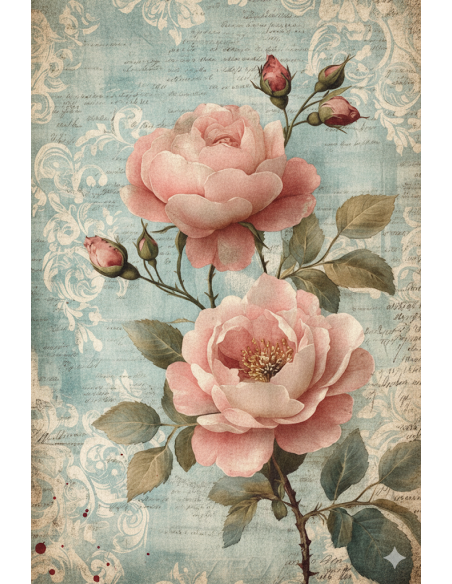 Papel de Arroz El Secreto de las Rosas Antiguas