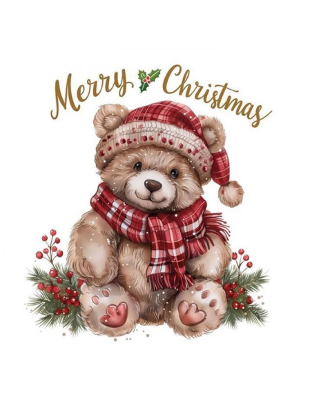 Transfer Osito Teddy con Sabor a Navidad